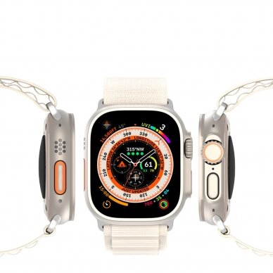 Apyrankė Dux Ducis Strap GS Version Sport Apple Watch Ultra/9/8/7/6/SE/5/4/3/2/1 (42, 44, 45, 49mm) - Balta 9