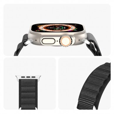 Apyrankė Dux Ducis Strap GS Version Sport Apple Watch Ultra/9/8/7/6/SE/5/4/3/2/1 (42, 44, 45, 49mm) - Juoda 8