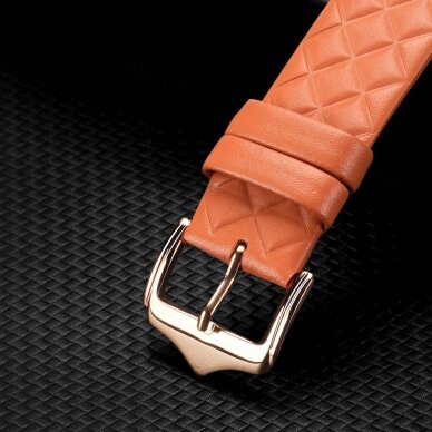 Apyrankė Dux Ducis Strap Leather Watch 9/8/7/6/5/4/3/2 / SE (45/44 / 42mm) Oranžinė 2