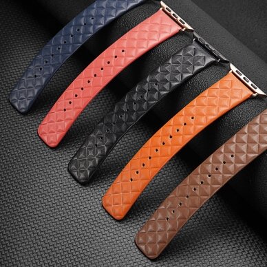 Apyrankė Dux Ducis Strap Leather Watch 9/8/7/6/5/4/3/2 / SE (45/44 / 42mm) Oranžinė 6
