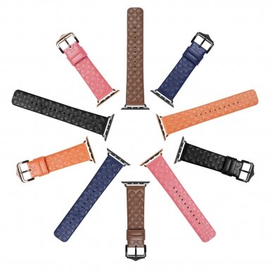 Apyrankė Dux Ducis Strap Leather Watch 9/8/7/6/5/4/3/2 / SE (45/44 / 42mm) Oranžinė 7