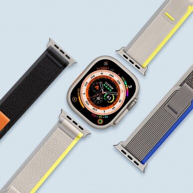 Apyrankė Dux Ducis Strap YJ Version Apple Watch 9 / 8 / 7 / 6 / SE / 5 / 4 / 3 / 2 / 1 (38, 40, 41 mm) - Geltona/smėlinė 9