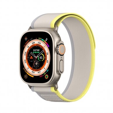 Apyrankė Dux Ducis Strap YJ Version Apple Watch 9 / 8 / 7 / 6 / SE / 5 / 4 / 3 / 2 / 1 (38, 40, 41 mm) - Geltona/smėlinė