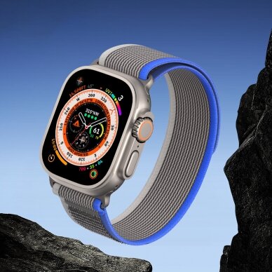 Apyrankė Dux Ducis Strap YJ Version Apple Watch 9 / 8 / 7 / 6 / SE / 5 / 4 / 3 / 2 / 1 (38, 40, 41 mm) - Mėlyna/pilka 3