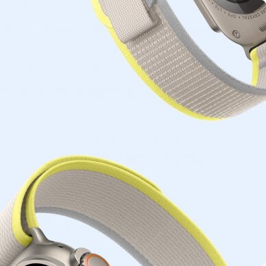 Apyrankė Dux Ducis Strap YJ Version Apple Watch Ultra/9/8/7/6/SE/5/4/3/2/1 (42, 44, 45, 49 mm) - Geltona/smėlinė 5
