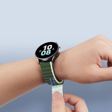 Apyrankė Dux Ducis Universal Magnetic Samsung Galaxy Watch 3 45mm / S3 / Huawei Watch Ultimate / GT3 SE 46mm (22mm LD Version) - Žalia 4