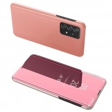 Samsung Galaxy A33 Atverčiamas dėklas Clear View 5G rožinis