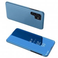 Atverčiamas dėklas Clear view Samsung S24 Ultra  - mėlynas
