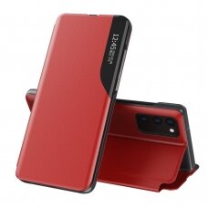 Samsung Galaxy A52 / A52s Atverčiamas dėklas Eco Leather View Case elegant / Raudonas