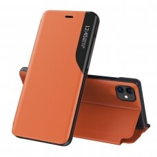 Iphone 13 Atverčiamas dėklas Eco Leather View  Oranžinis