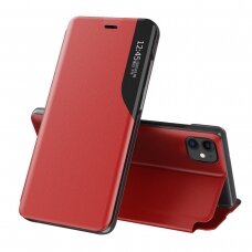 Iphone 13 Atverčiamas dėklas Eco Leather View  raudonas