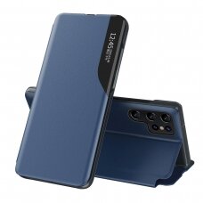 Atverčiamas dėklas Eco Leather View Samsung S24 Ultra with flap - Mėlynas