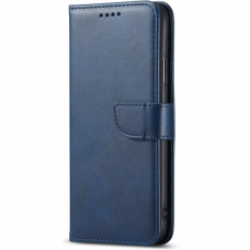 Atverčiamas dėklas eko odos Wallet Samsung S921 S24 mėlynas
