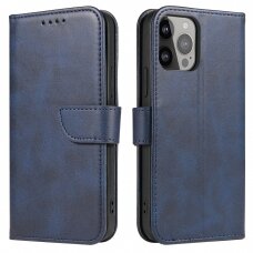 Iphone 13 Pro Atverčiamas dėklas Magnet Case elegant  Mėlynas
