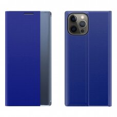 Iphone 13 Pro Max Atverčiamas dėklas New Sleep Case Bookcase  Mėlynas