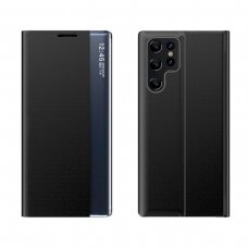 Atverčiamas dėklas New Sleep case Samsung S24 Ultra with flap - Juodas