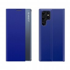 Atverčiamas dėklas New Sleep case Samsung S24 Ultra with flap - mėlynas