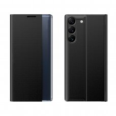 Atverčiamas dėklas New Sleep case Samsung S24+ with flap - Juodas