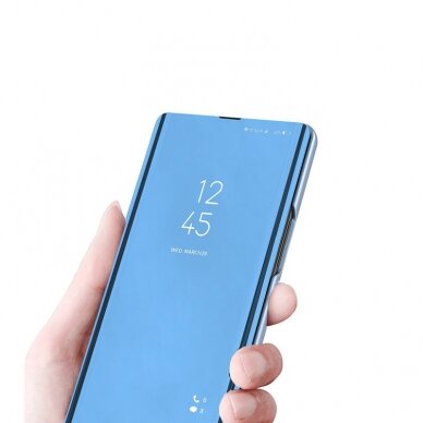 Samsung Galaxy A72 Atverčiamas dėklas Clear View Case Mėlynas 1