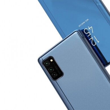 Samsung Galaxy A72 Atverčiamas dėklas Clear View Case Mėlynas 2