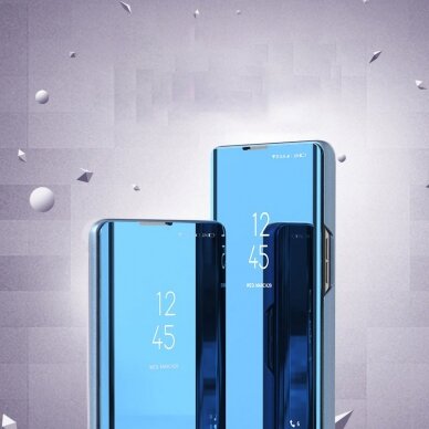 Samsung Galaxy A72 Atverčiamas dėklas Clear View Case Rožinis 7