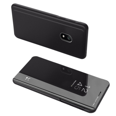 Atverčiamas Dėklas Clear View Pc Plastikas Xiaomi Redmi 8A Juodas