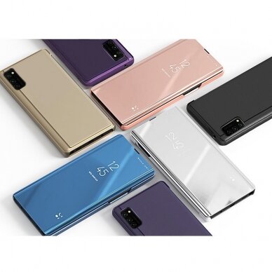 Samsung Galaxy A03s Atverčiamas dėklas Clear View (166.5) Rožinis 3