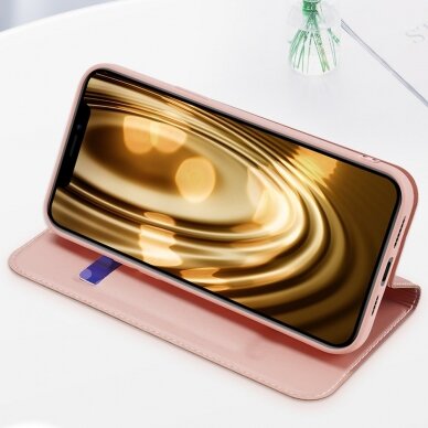 Iphone 13 Pro Max Atverčiamas dėklas Dux Ducis Skin Pro  auksinis 18