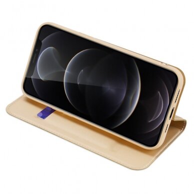 Iphone 13 Pro Max Atverčiamas dėklas Dux Ducis Skin Pro  auksinis 3