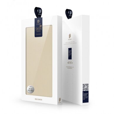 Iphone 13 Pro Max Atverčiamas dėklas Dux Ducis Skin Pro  auksinis 4