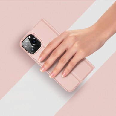 Iphone 13 Pro Max Atverčiamas dėklas Dux Ducis Skin Pro  Rožinis 11