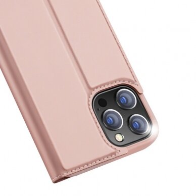 Iphone 13 Pro Max Atverčiamas dėklas Dux Ducis Skin Pro  Rožinis 2