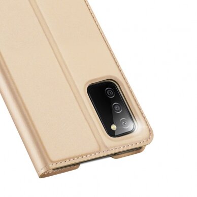 Samsung Galaxy A03s Atverčiamas dėklas Dux Ducis Skin Pro auksinis 2