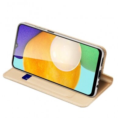 Samsung Galaxy A03s Atverčiamas dėklas Dux Ducis Skin Pro auksinis 3
