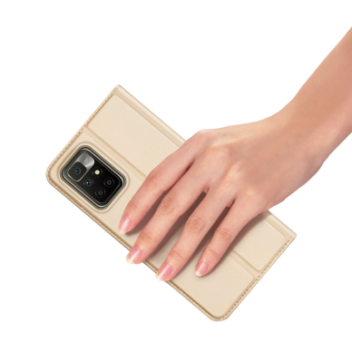 Atverčiamas dėklas Dux Ducis Skin Pro Xiaomi Redmi 10 Auksinis 6