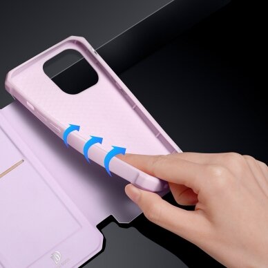 Iphone 13 Pro Atverčiamas dėklas DUX DUCIS Skin X  Rožinis 10