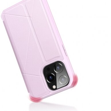 Iphone 13 Pro Atverčiamas dėklas DUX DUCIS Skin X  Rožinis 7