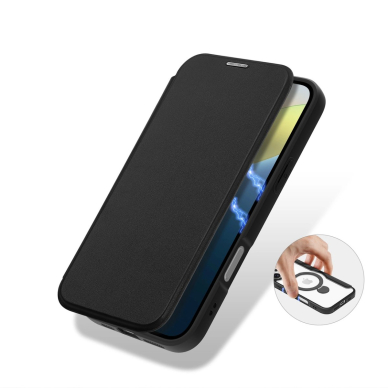 Atverčiamas Dėklas Dux Ducis Skin X Pro iPhone 16  MagSafe, Flip and Stand - Juodas 9