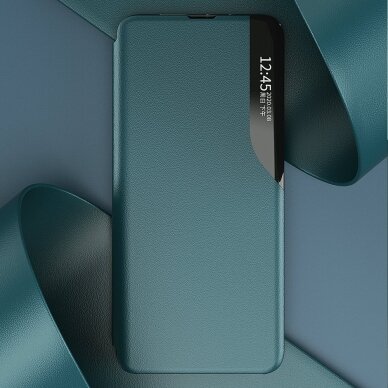 Akcija! Atverčiamas Dėklas Eco Leather View Case elegant Samsung Galaxy A22 4G Raudonas 6