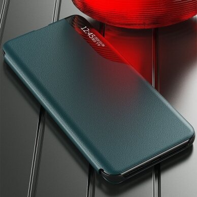 Akcija! Atverčiamas Dėklas Eco Leather View Case elegant Samsung Galaxy A22 4G Raudonas 9