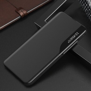 Akcija! Samsung Galaxy A22 Atverčiamas dėklas Eco Leather View 5G Juodas 1
