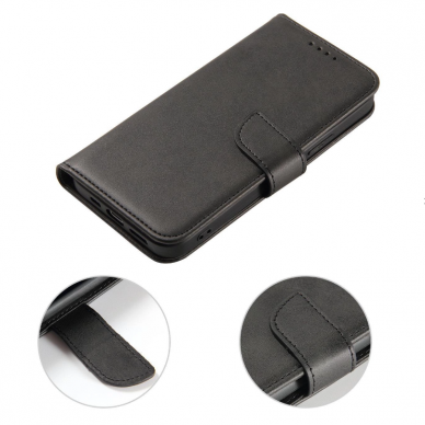 Atverčiamas dėklas eko odos Wallet Samsung S928 S24 Ultra juodas 1