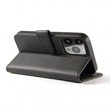 Iphone 13 Pro Atverčiamas dėklas Magnet Case elegant  Juodas 3
