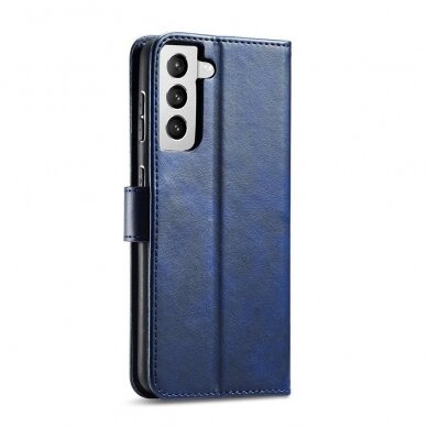 Akcija! Samsung Galaxy S22 Ultra Atverčiamas Dėklas Magnet Case Elegant skirtas  Mėlynas 7