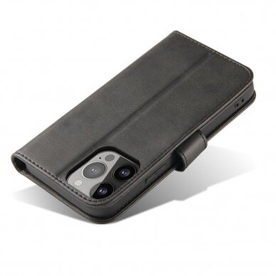 Atverčiamas dėklas Magnet Case Oppo Reno 8 T 5G / Oppo A1 Pro Cover with Flip Wallet Stand juodas 4