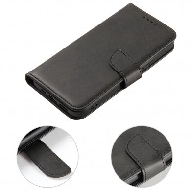 Atverčiamas dėklas Magnet Case Vivo Y35 / Vivo Y22 / Vivo Y22s cover with flip wallet stand juodas 1