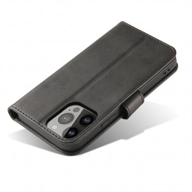 Atverčiamas dėklas Magnet Case Vivo Y35 / Vivo Y22 / Vivo Y22s cover with flip wallet stand juodas 4