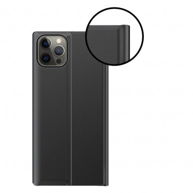 Iphone 13 Pro Max Atverčiamas dėklas New Sleep Case Bookcase  Juodas 2