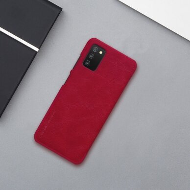 Samsung Galaxy A03s Atverčiamas dėklas Nillkin Qin Raudonas 3