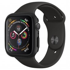 Aukštos Kokybės Ekrano rėmelis Spigen Thin Fit Apple Watch 4/5/6/SE (44mm) Juodas